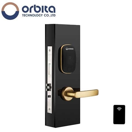 Orbita RFID Split Handle American Mortise Electronic Door Lock Hotel Keyless Smart Card Door Lock - GOLD OTC-S3178